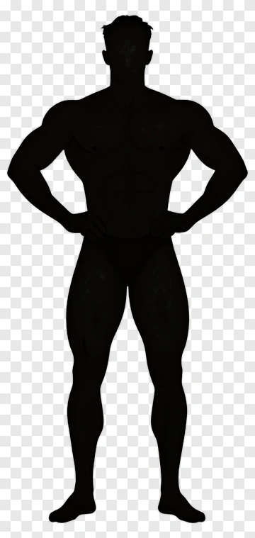 Muscular Man Silhouette PNG