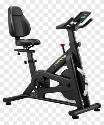 Black Exercise Bike With Display Screen PNG