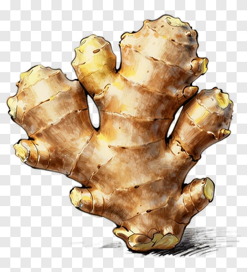 Hand-drawn Ginger Root PNG