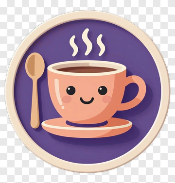 Cute Coffee Cup With Spoon PNG