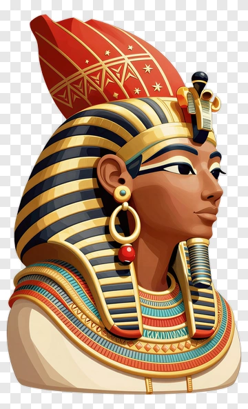 Egyptian Queen In Regal Headdress PNG