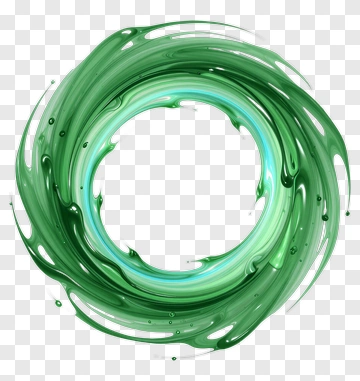 Green Liquid Swirl Ring PNG