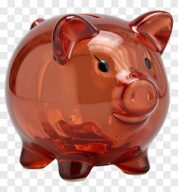 Red Piggy Bank PNG