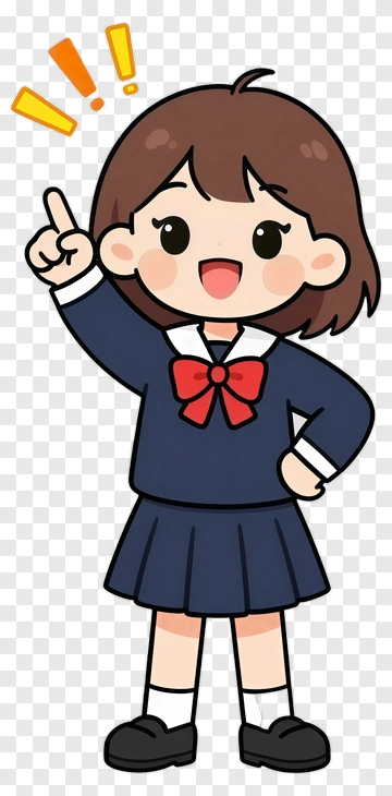 Happy Girl In School Uniform PNG