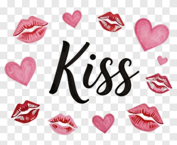 Kiss With Hearts PNG