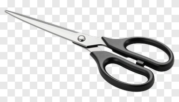 Black And Silver Scissors PNG