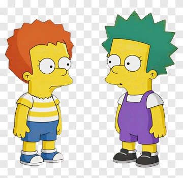 Simpsons Boy And Girl PNG