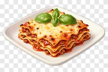 Delicious Lasagna With Fresh Basil PNG