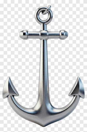 Silver Anchor PNG