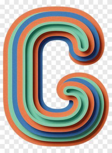 3D Letter G With Layered Colors PNG
