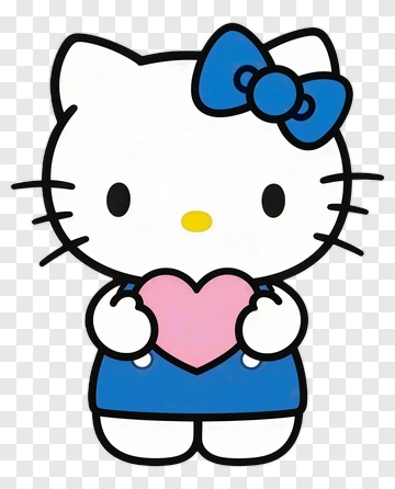Hello Kitty Holding A Pink Heart PNG