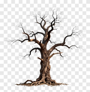 Bare Tree With Twisted Branches PNG