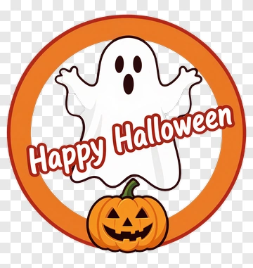 Happy Halloween Ghost And Pumpkin PNG