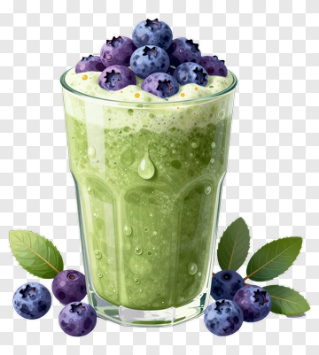 Blueberry Smoothie With Mint PNG