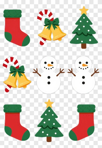 Christmas Holiday Icons Collection PNG