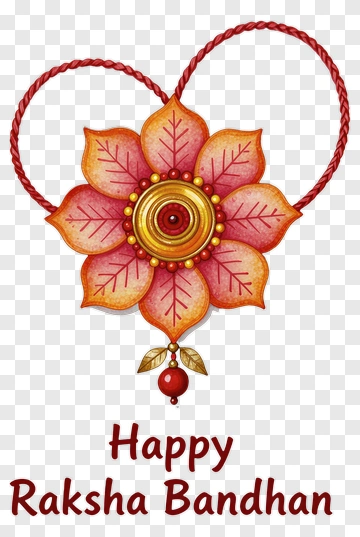Happy Raksha Bandhan Rakhi Ornament PNG