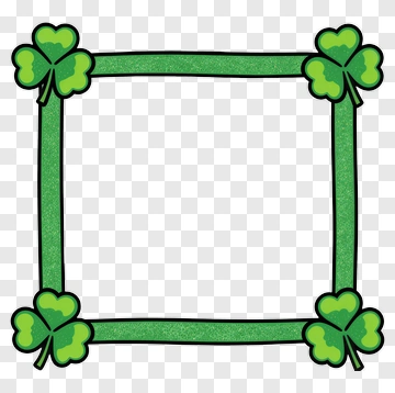 Green Clover Frame PNG