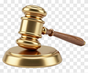 Golden Gavel Symbol Of Justice PNG