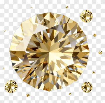Golden Diamond PNG