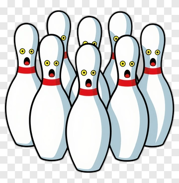 Surprised Bowling Pins PNG