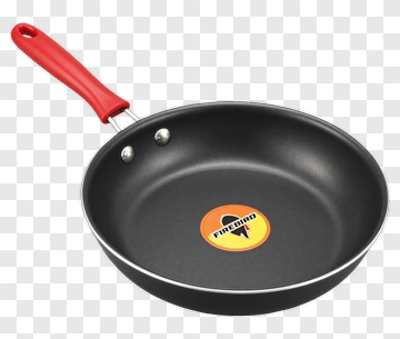 Frying Pan With Red Handle PNG