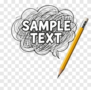 Speech Bubble With Pencil PNG