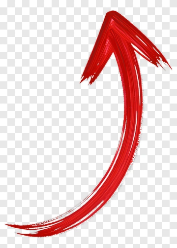 Red Hand Drawn Arrow PNG
