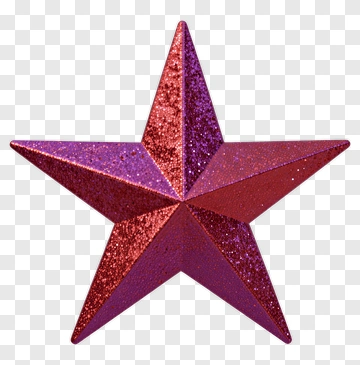 Glitter Star Decoration PNG