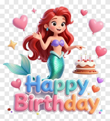 Mermaid Birthday Celebration PNG