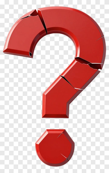 Cracked Red Question Mark PNG