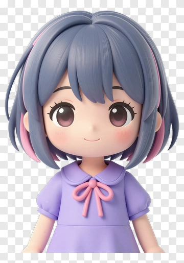 Cute Anime Girl With Short Hair PNG