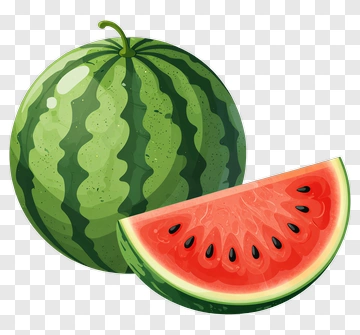 Watermelon With Slice PNG