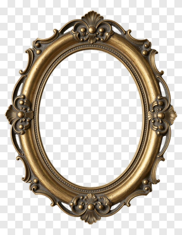 Gold Ornate Picture Frame PNG