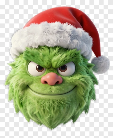 The Grinch In A Santa Hat PNG
