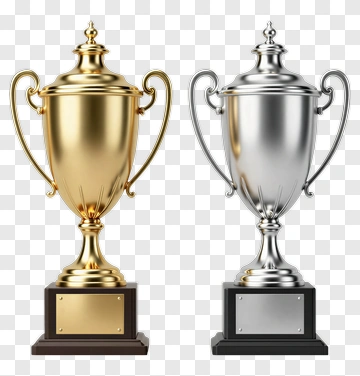 Gold And Silver Trophies PNG