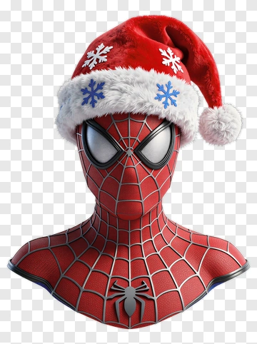 Spider-Man In Santa Hat PNG