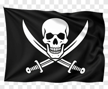 Pirate Flag With Skull And Crossed Swords PNG