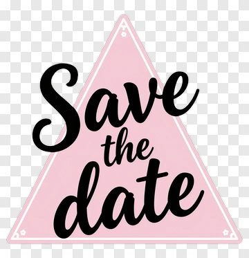 Save The Date Triangle Design PNG