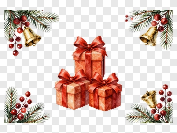 Three Gift Boxes With Red Ribbons PNG