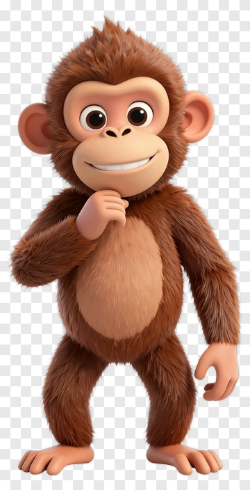 Cute Cartoon Monkey PNG