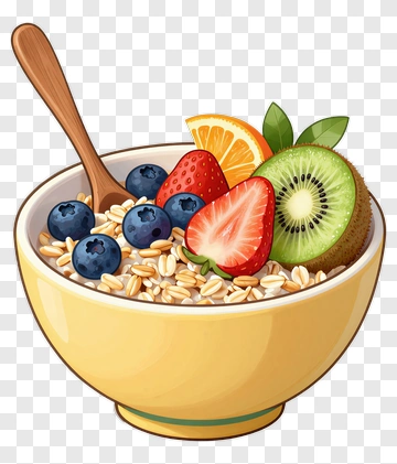 Healthy Breakfast Bowl With Fresh Fruit PNG