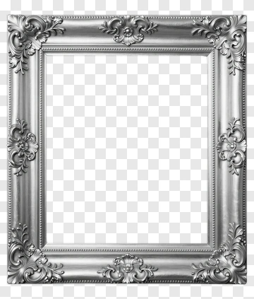 Ornate Silver Frame PNG
