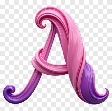 3D Letter A With Pink And Purple Gradient PNG