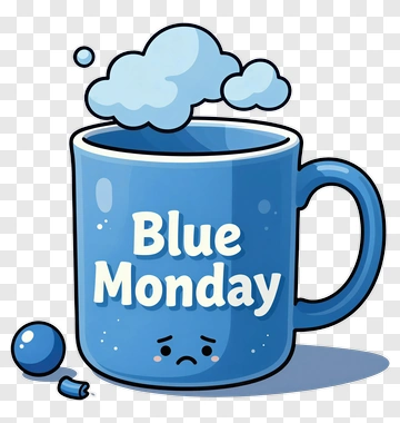Blue Monday Mug PNG
