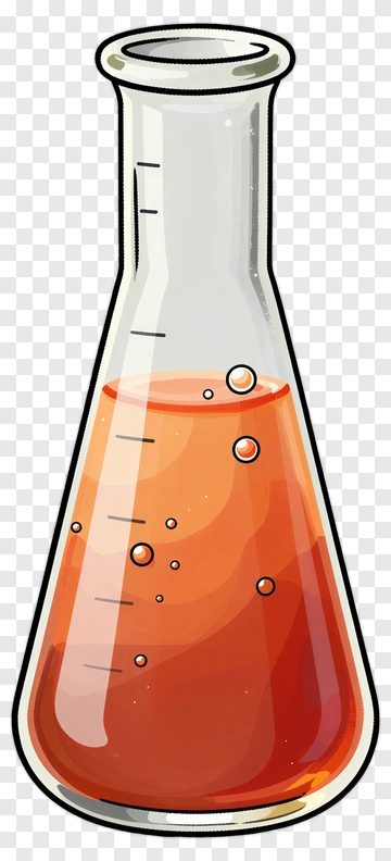 Orange Liquid In Beaker PNG