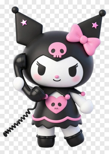 Kuromi Holding A Telephone PNG