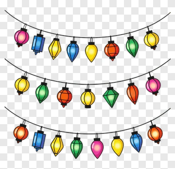 Festive Lanterns String Lights PNG