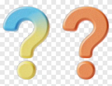 Two Question Marks With Gradient Colors PNG