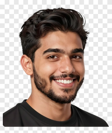 Portrait Of A Smiling Man With Dark Hair PNG