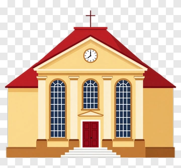 Flat Illustration Of A Church PNG